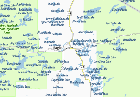 Mapa Eagle River