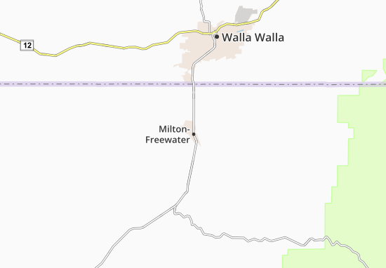 Mapa Milton-Freewater