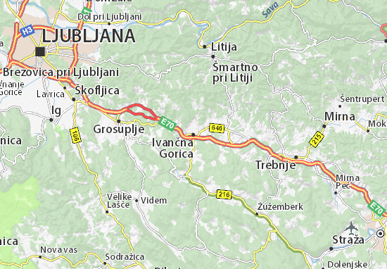 Kaart Plattegrond Ivančna Gorica