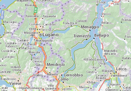 Mapa Blessagno
