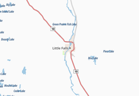 Kaart Plattegrond Little Falls