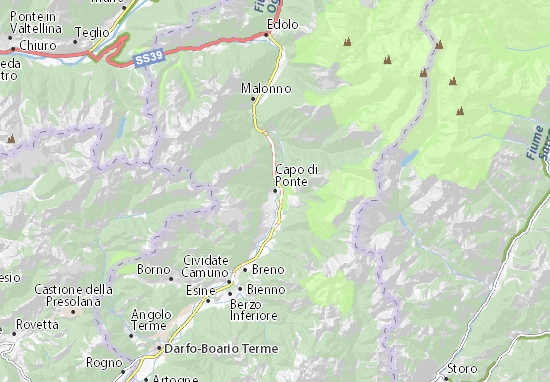 Kaart Plattegrond Capo di Ponte
