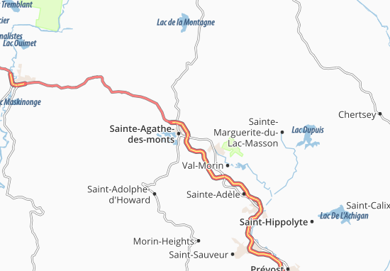 Mapa Sainte-Agathe-sud