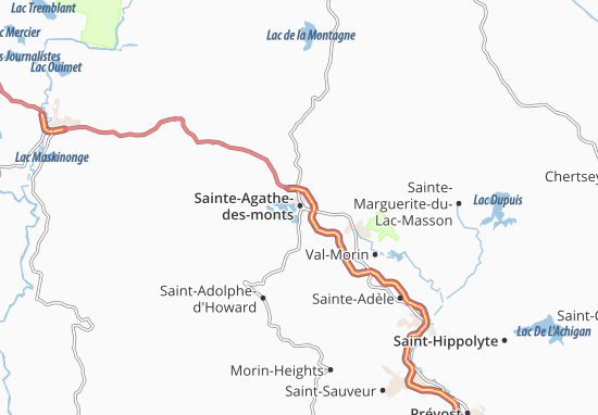 Mapa Sainte-Agathe-des-monts