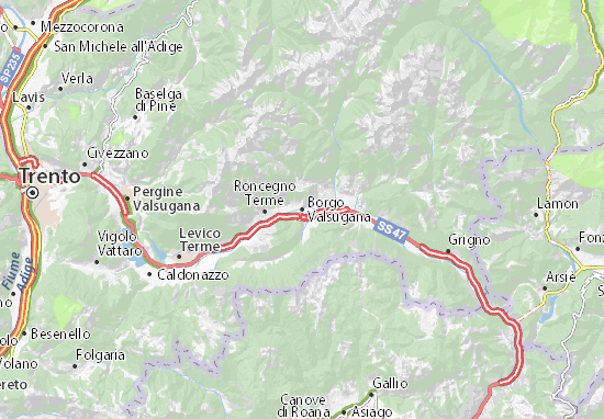 Borgo Valsugana Map