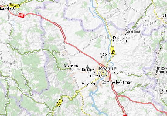 Mapa Saint-Romain-la-Motte