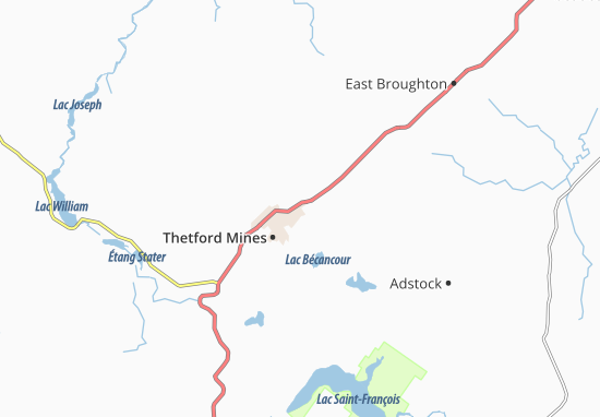 Mapa Thetford-Partie-Sud