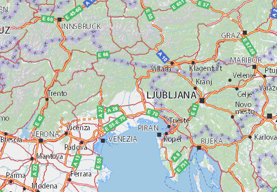 Mappa Michelin Friuli Venezia Giulia Pinatina Di Friuli Venezia Giulia Viamichelin