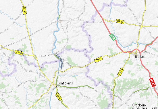Oradour-Fanais Map