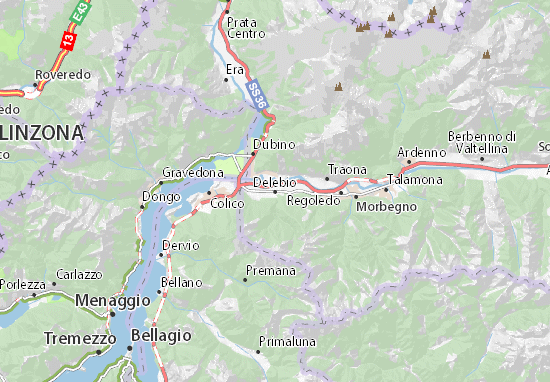 MICHELIN Bellagio map - ViaMichelin