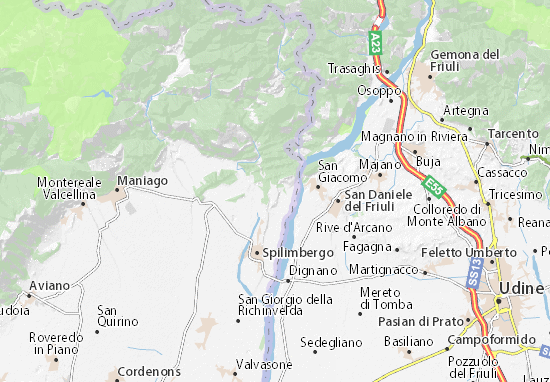 MICHELIN-Landkarte Valeriano - Stadtplan Valeriano - ViaMichelin