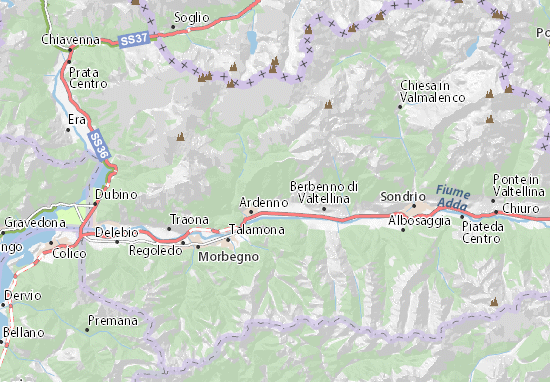 Karte Stadtplan Buglio in Monte