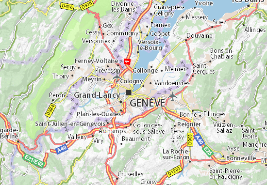 Mapa Genève Rive Gauche