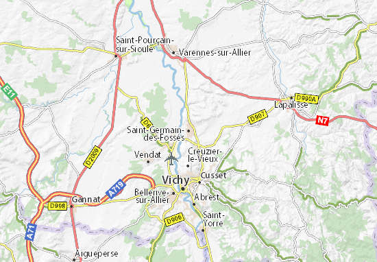 Carte-Plan Saint-Germain-des-Fossés
