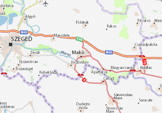 Mapa Makó