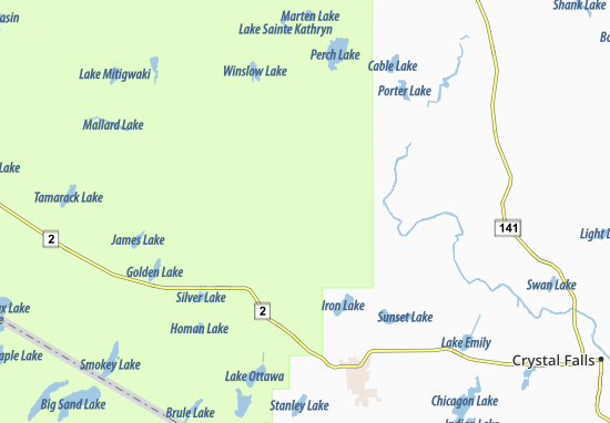 Kaart Plattegrond Gibbs City