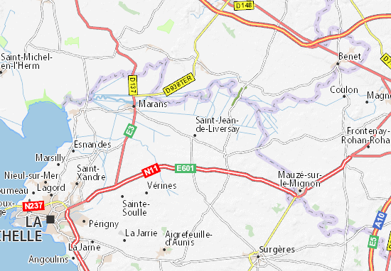 Karte Stadtplan Saint-Jean-de-Liversay