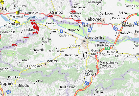 Karte Stadtplan Vidovec