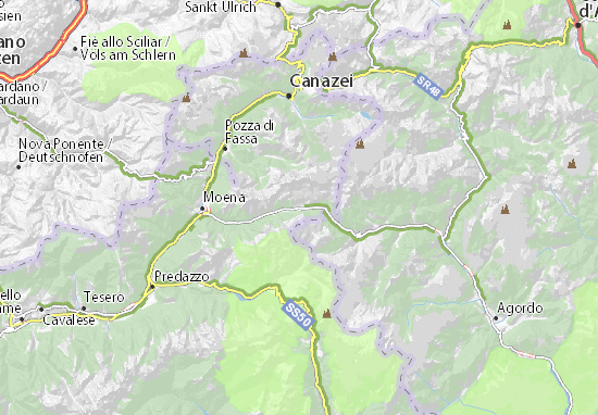 Mapa Passo San Pellegrino