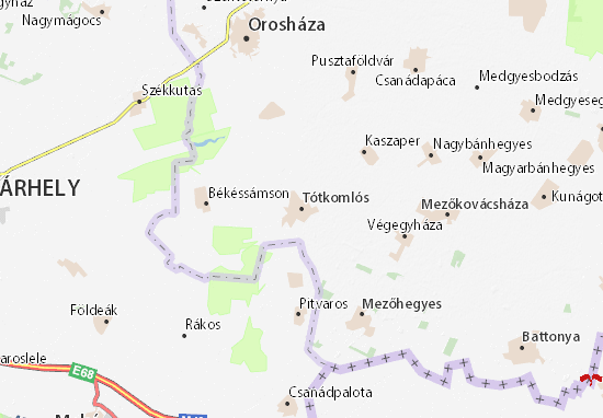 Karte Stadtplan Tótkomlós