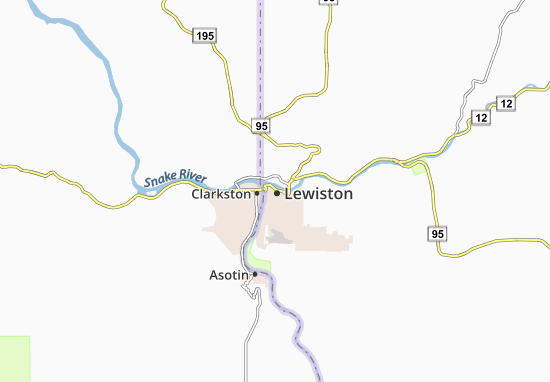 Karte Stadtplan Lewiston