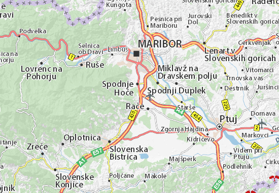 Mapa Slivnica pri Mariboru