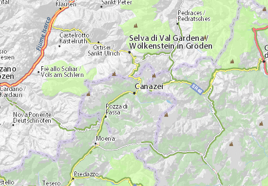 Mapa Canazei