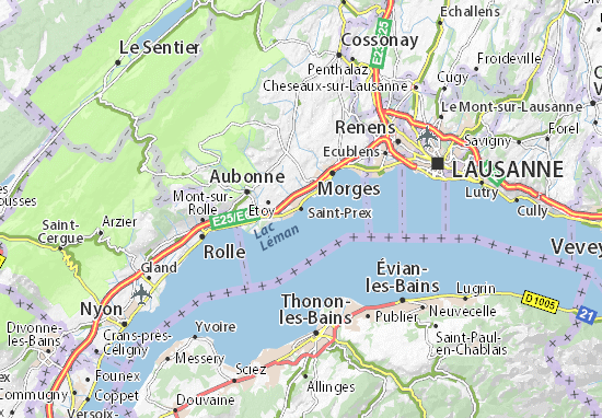 Mapa Saint-Prex