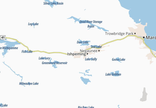 Mapa West Ishpeming