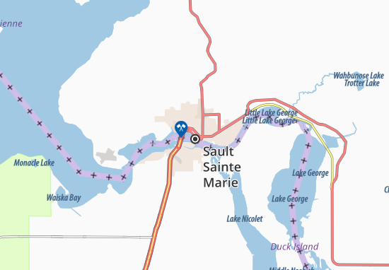 Karte Stadtplan Sault Sainte Marie