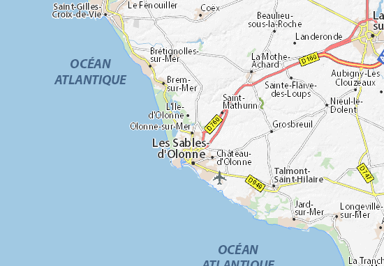 Karte Stadtplan Olonne-sur-Mer