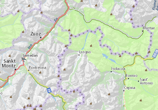 dagsorden masser karton Mappa MICHELIN Livigno - Pinatina di Livigno ViaMichelin