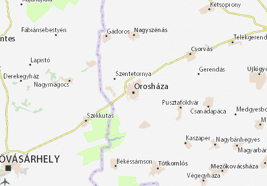 Mapa Orosháza