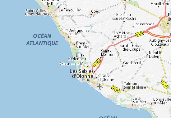 Karte Stadtplan L&#x27;Île-d&#x27;Olonne