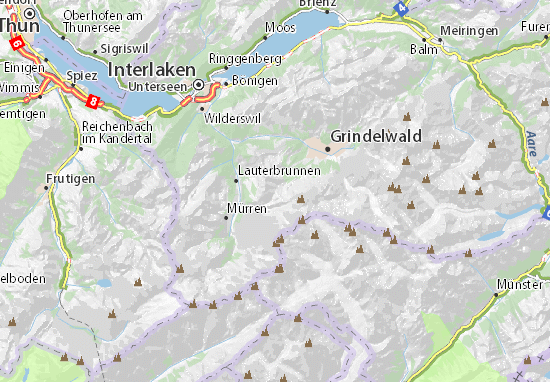 Mapa Kleine Scheidegg