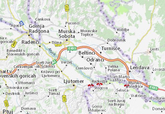 Karte Stadtplan Beltinci