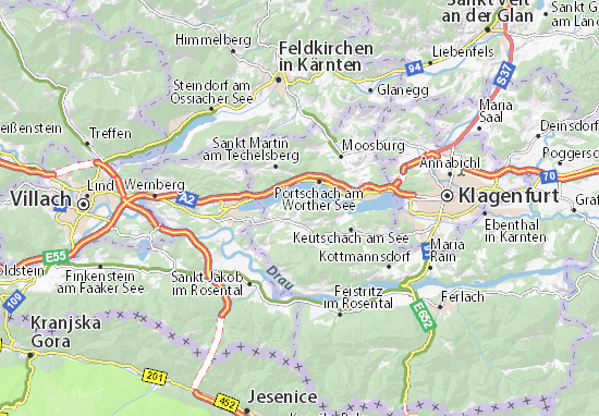 Mapa Goritschach