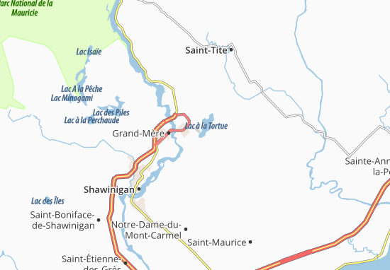 Karte Stadtplan Lac-à-la-Tortue