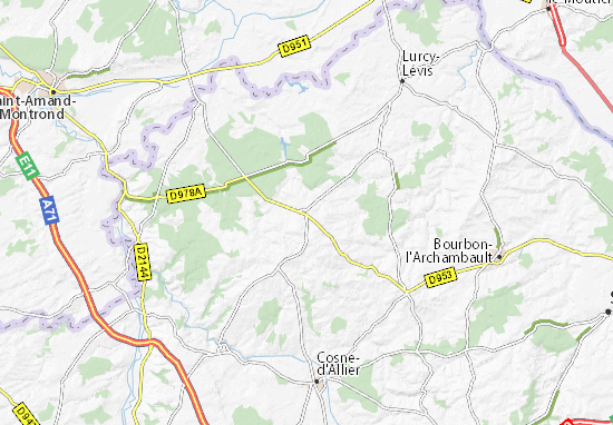 Mapa Cérilly