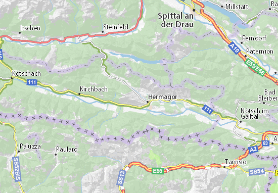 Mapa Obermöschach