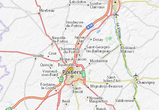 Karte Stadtplan Chasseneuil-du-Poitou