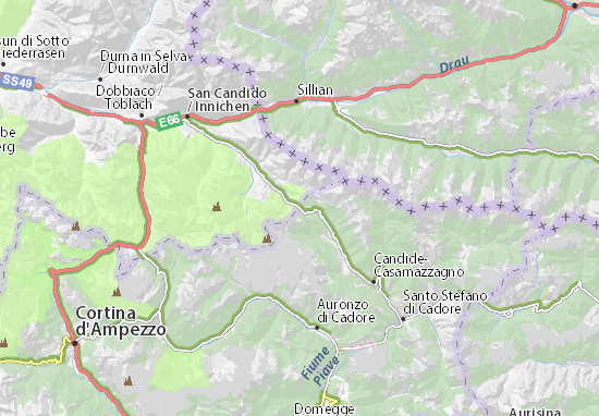Mapa Passo di Monte Croce di Comelico