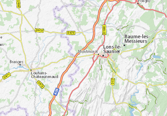 Mapa Courlaoux