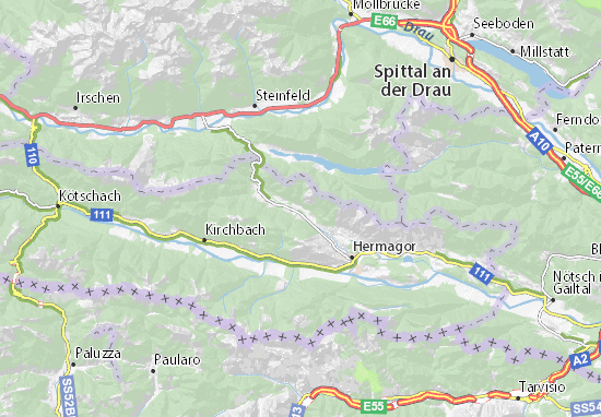 Mapa Sankt Lorenzen im Gitschtal