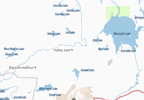 Mapa Valley east
