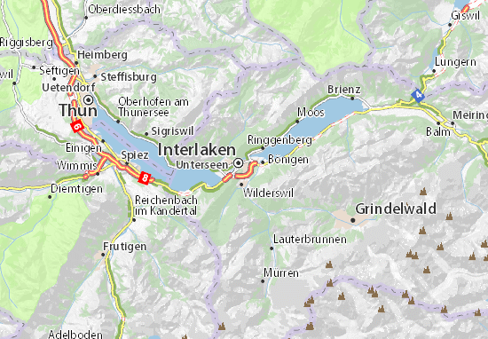 Carte MICHELIN Matten bei Interlaken - plan Matten bei Interlaken -  ViaMichelin