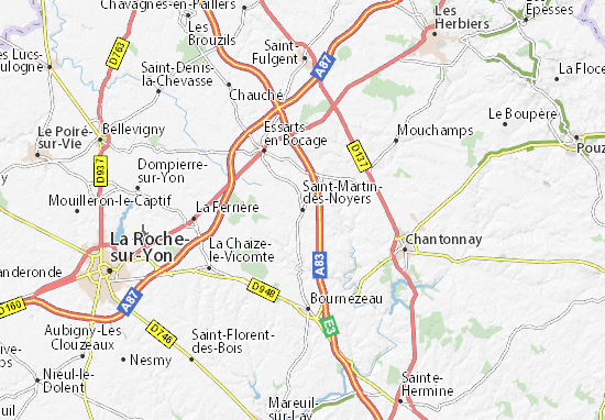 Karte Stadtplan Saint-Martin-des-Noyers