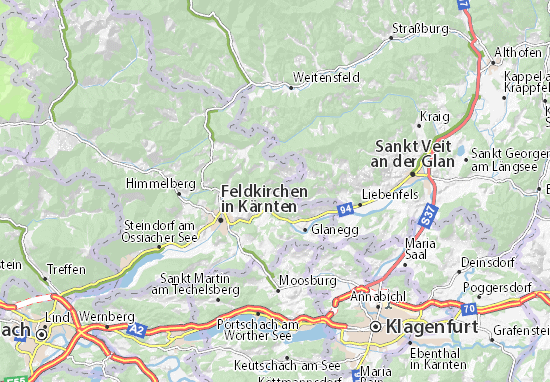 MICHELIN-Landkarte Sankt Urban - Stadtplan Sankt Urban - ViaMichelin