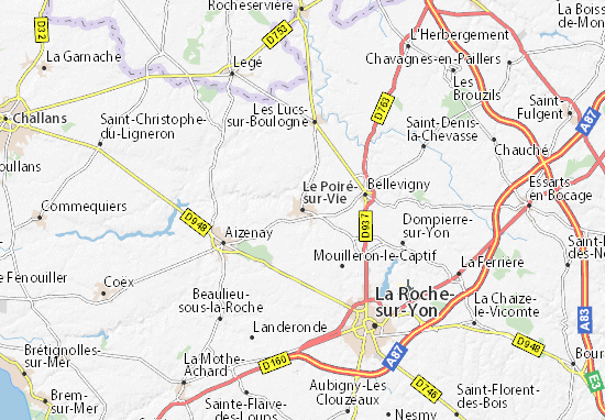 Karte Stadtplan Le Poiré-sur-Vie
