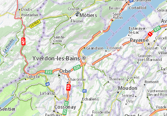 Carte-Plan Yverdon-les-Bains